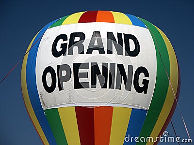 Grand opening balloon Stock Photo
