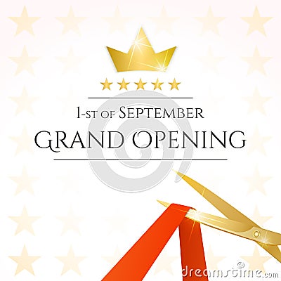 Grand opening card Stock Photo