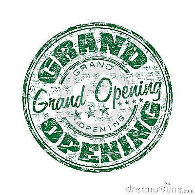 Grand opening rubber stamp Vector Illustration