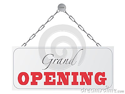 Grand opening sign Vector Illustration