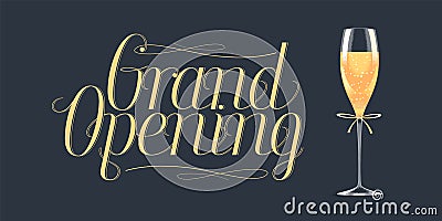 Grand opening vector design element Vector Illustration