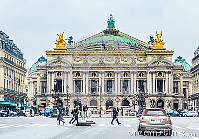 Grand Opera Garnier Palace. Paris, France Editorial Stock Photo