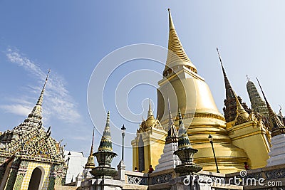 The Grand Palace and Emerald Buddha temple - Bangkok Stock Photo