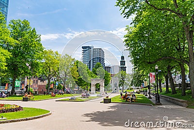 Grand Parade Square in Halifax Editorial Stock Photo