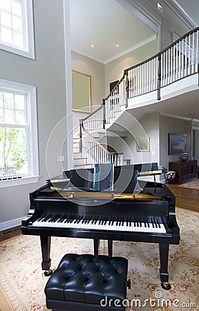 Grand piano living room Stock Photo