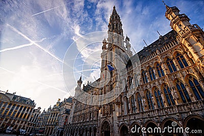 Grand place in Brussel, Belgium Editorial Stock Photo