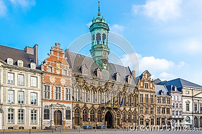 At the Grand place in Mons - Belgium Stock Photo