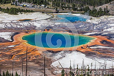 Grand prismatic spring Stock Photo