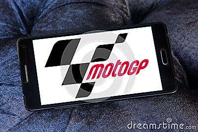 Grand Prix motorcycle racing, MotoGP , logo Editorial Stock Photo