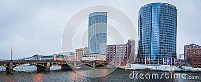 Grand rapids michigan city skyline and street scenes Editorial Stock Photo