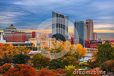 Grand Rapids, Michigan, USA Downtown Skyline Editorial Stock Photo
