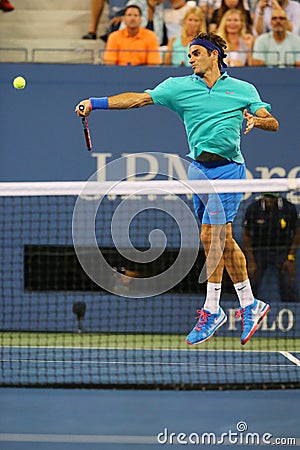 Grand Slam champion Roger Federer during third rou Editorial Stock Photo