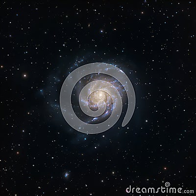 Grand spiral galaxy Messier 101, the Pinwheel galaxy in Ursa Major Stock Photo