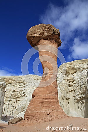 USA, Uta/Staircase Escalante - Toadstool Hoodoo Stock Photo