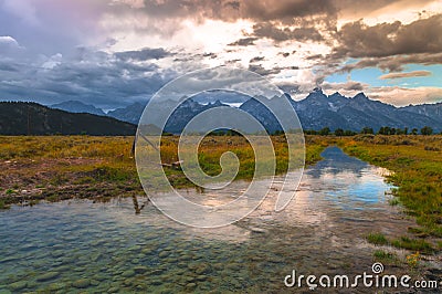 Grand Teton Lanscape Stock Photo