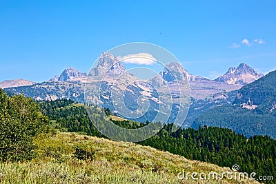 Grand Teton Mountains Wyoming Stock Photo