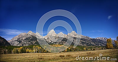 Grand Teton panorama Stock Photo