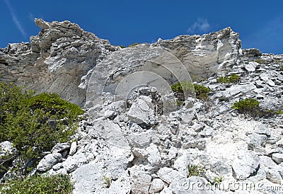 Grand Turk Island Eroded Cliff Stock Photo