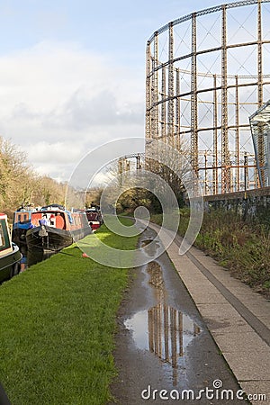 Grand Union Canal Towpath. Stock Photo