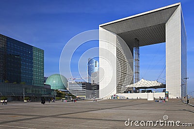 Grande Arche de La Defense, Paris Editorial Stock Photo