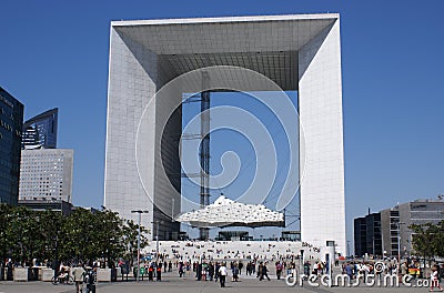 Grande arche in Paris, France Editorial Stock Photo