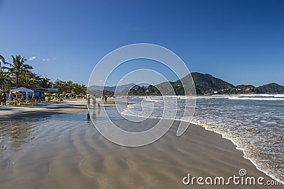 Grande beach - Ubatuba - Brazil Editorial Stock Photo