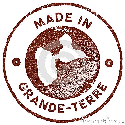 Grande-Terre map vintage stamp. Vector Illustration