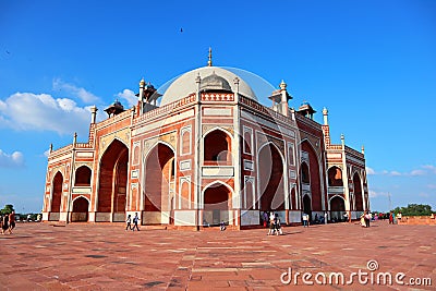 Grandeur of Historical monument Humayun`s Tomb at New Delhi - Image Editorial Stock Photo