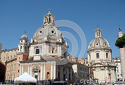 Rome. Italy. Landscapes of the eternal city and its numerous architectural and sculptural monuments of the Roman Empire. Editorial Stock Photo