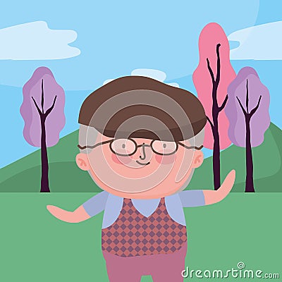 Grandfather cartoon vector design vector illustration Vector Illustration