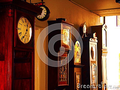 Grandfather clocks Stock Photo