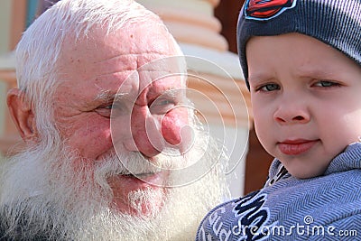 Grandfather and grandson Editorial Stock Photo