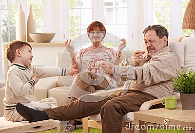 Grandfather's tales Stock Photo