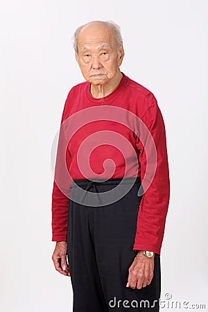 Grandfather senior person standing Stock Photo