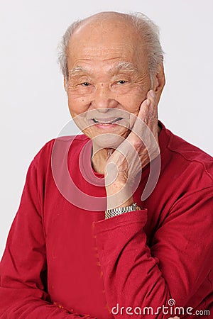 Grandfather senior person standing Stock Photo