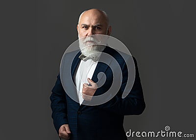 Grandfather. Senior in Suit. Middle aged man. Stock Photo