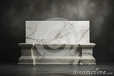 Grandiose Marble podium. Generate Ai Stock Photo