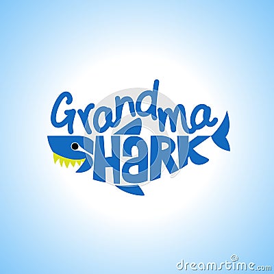 Grandma Shark Doo Doo Doo T-Shirts, Hoodie, Tank. Vector Illustration