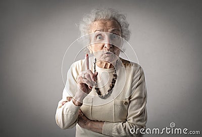 Grandmother advice Stock Photo