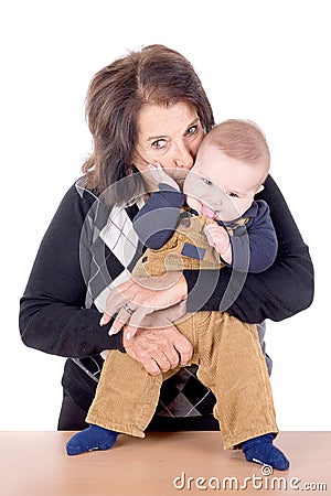 Grandmother with baby Stock Photo