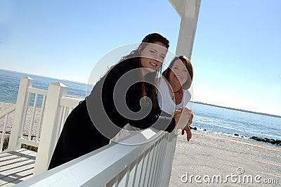 Grandmother and grandaughter Stock Photo