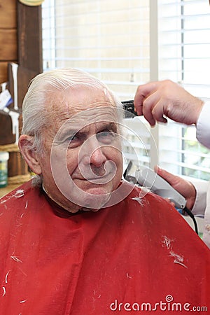 Grandpa Gets A Haircut Stock Image - Image: 11016841