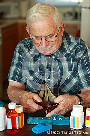 Grandpa's empty wallet Stock Photo