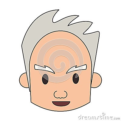 Grandparent senior old grandfather cartoon Vector Illustration