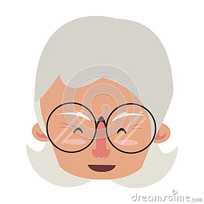 Grandparent senior old grandmother cartoon Vector Illustration