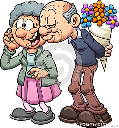 Grandparents in love Vector Illustration