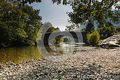 Grange Bridge over River Derwent Stock Photo