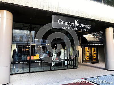 Granger Owings Classic Clothiers located on Main Street in Columbia, South Carolina Editorial Stock Photo