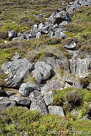 Granite Boulders in Chalamain Gap Stock Photo