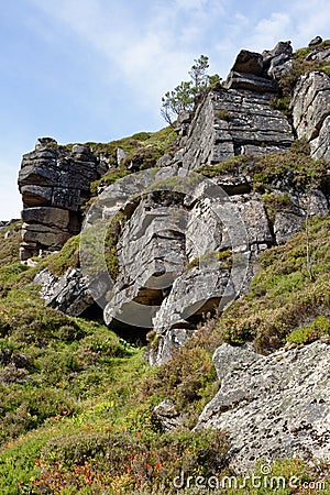 Granite Cliffs of Chalamain Gap Stock Photo